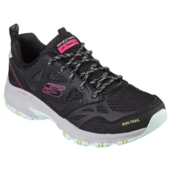 Skechers Women's Hillcrest Pure Escapade Walking Shoes Black Leather / Mesh / Multi Trim -Sports Clothing Store 149821 bkmt large