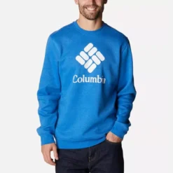 Columbia Men's Trek™ Crew Sweatshirt Bright Indigo Heather