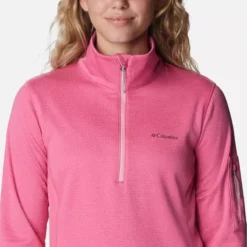 Columbia Women's Park View™ Half Zip Fleece Wild Geranium Heather -Sports Clothing Store 1959703656 4