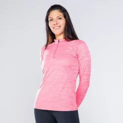Women's Madison Half Zip Midlayer Top Pink