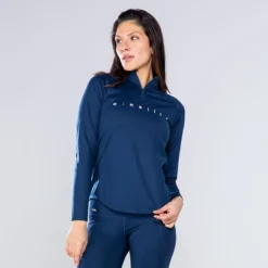 Women's Carrie Half Zip Top Marine / Blue / White