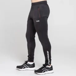 Men's Cody Brushed Skinny Tracksuit Bottoms Black / Red / Grey