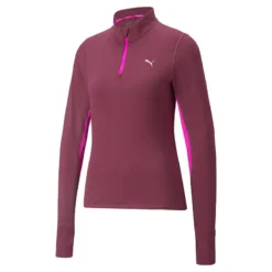 Puma Women's Favourite Quarter Zip Running Top Grape Wine / Deep Orchid -Sports Clothing Store 520184 71
