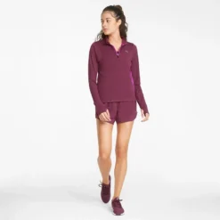 Puma Women's Favourite Quarter Zip Running Top Grape Wine / Deep Orchid -Sports Clothing Store 520184 71 mod03