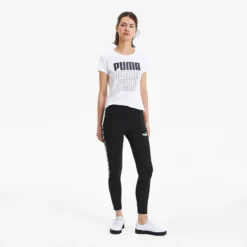 Puma Women's Amplified Leggings Black / White -Sports Clothing Store 582547 01 mod03