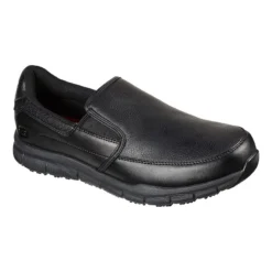 Skechers Men's Work Relaxed Fit®: Nampa - Groton SR Slip-On Runners Black / Black -Sports Clothing Store 77157ec blk large