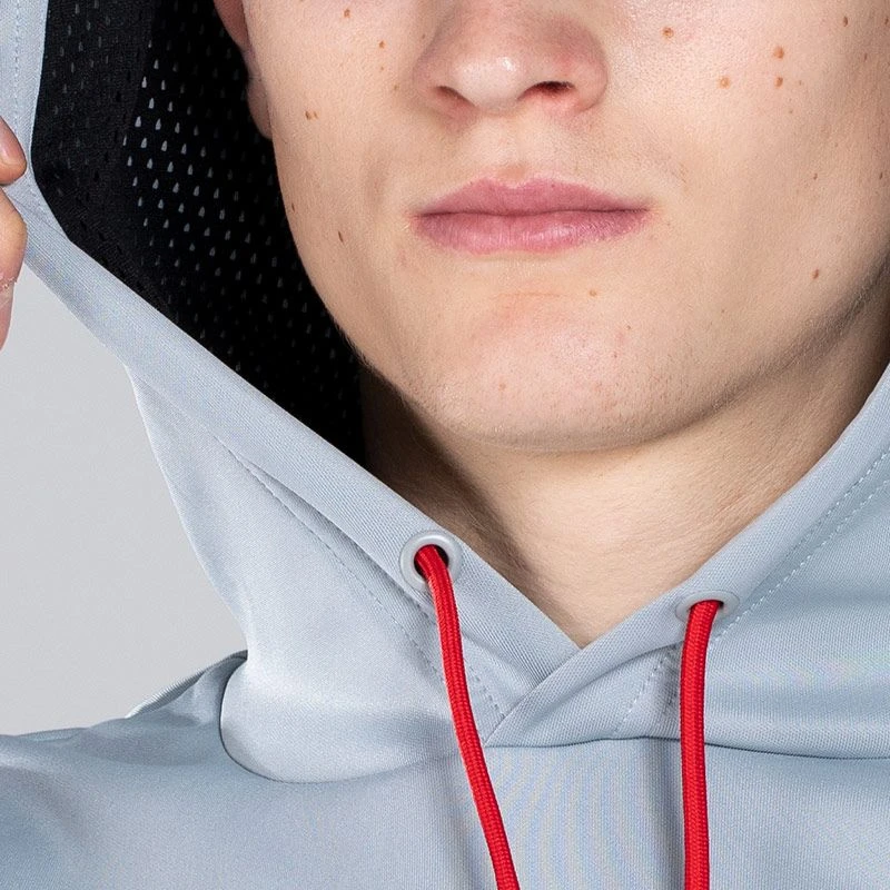 Men's Cody Hybrid Pullover Hoodie Grey / Black / Red Men's Cody Hybrid Pullover Hoodie Grey / Black / Red -Sports Clothing Store am3a0422