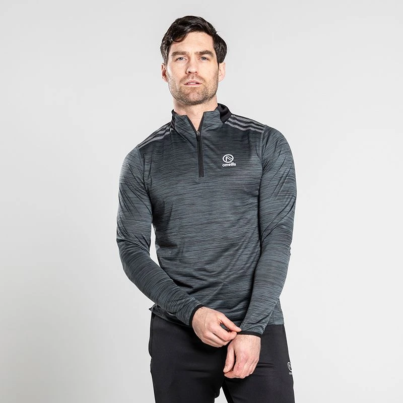 Men's Pluto Half Zip Midlayer Black / Silver Men's Pluto Half Zip Midlayer Black / Silver -Sports Clothing Store am3a3732