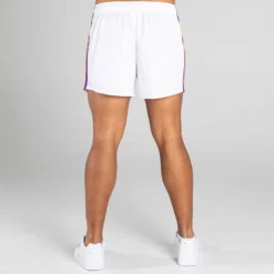 Mourne Shorts White / Purple / Amber -Sports Clothing Store am3a9695