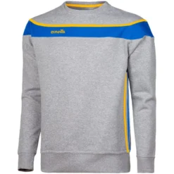 Men's Auckland Fleece Crew Neck Sweatshirt Grey / Royal / Amber
