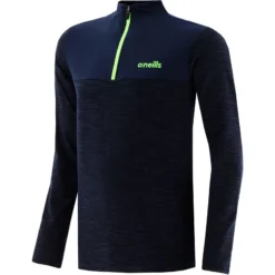 Men's Cathal Brushed Half Zip Top Marine / Green