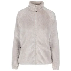 Trespass Women's Telltale Soft Furry Fleece Jacket Soft Stone
