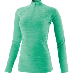 Women's Madison Half Zip Midlayer Top Mint Green