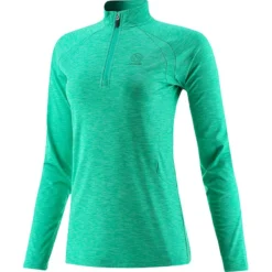 Women's Madison Brushed Half Zip Top Green
