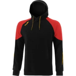 Sports Clothing Store 39 Men's Oslo Fleece Pullover Hoodie Black / Red / Amber