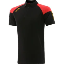 Men's Oslo Polo Shirt Black / Red / Amber