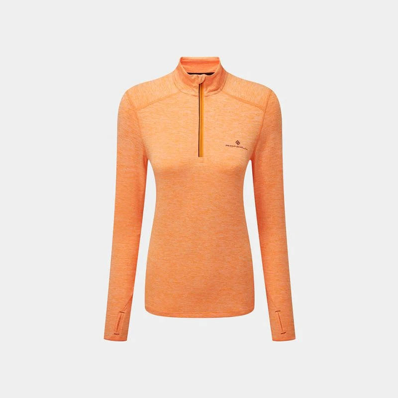 Ronhill Women's Life Practice Half Zip Mango / Grape -Sports Clothing Store rh 006486 wmn s life practice 1 2 zip tee rh