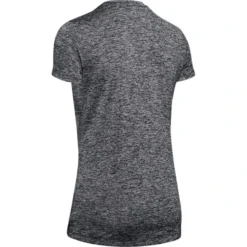 Under Armour Women's Tech™ SS V-Neck Twist T-Shirt Black / Metallic Silver -Sports Clothing Store s7.ps1258568 001 hb