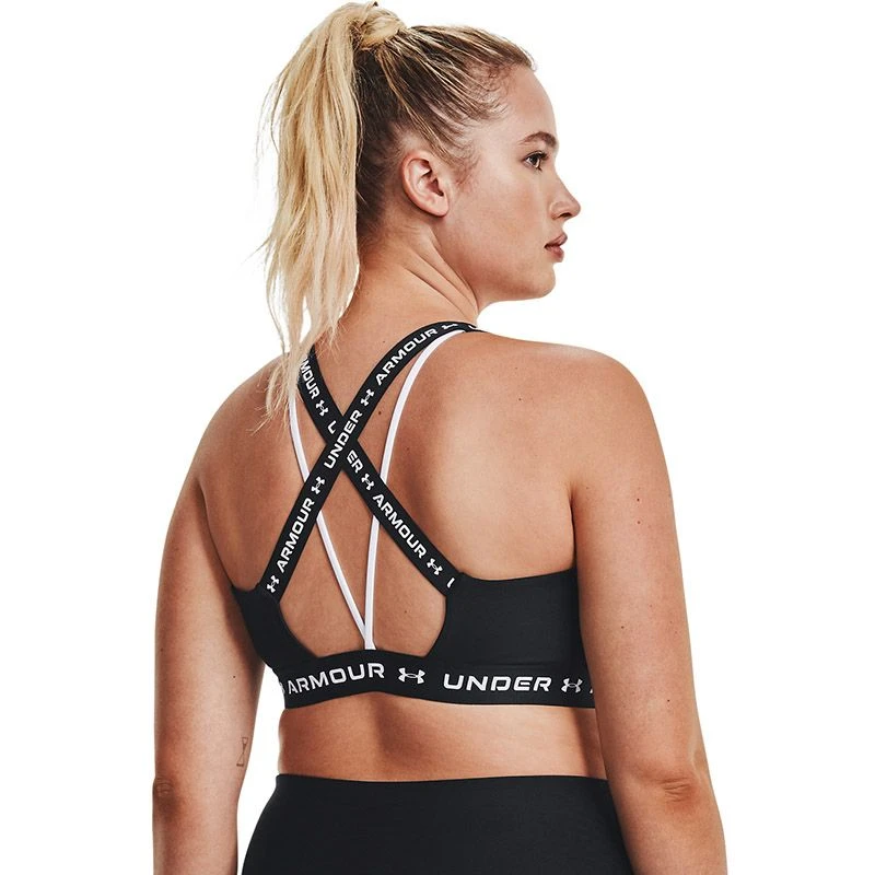 Under Armour Women's Cross Back Low Sports Bra Black / White Under Armour Women's Cross Back Low Sports Bra Black / White -Sports Clothing Store s7.v5 1361033