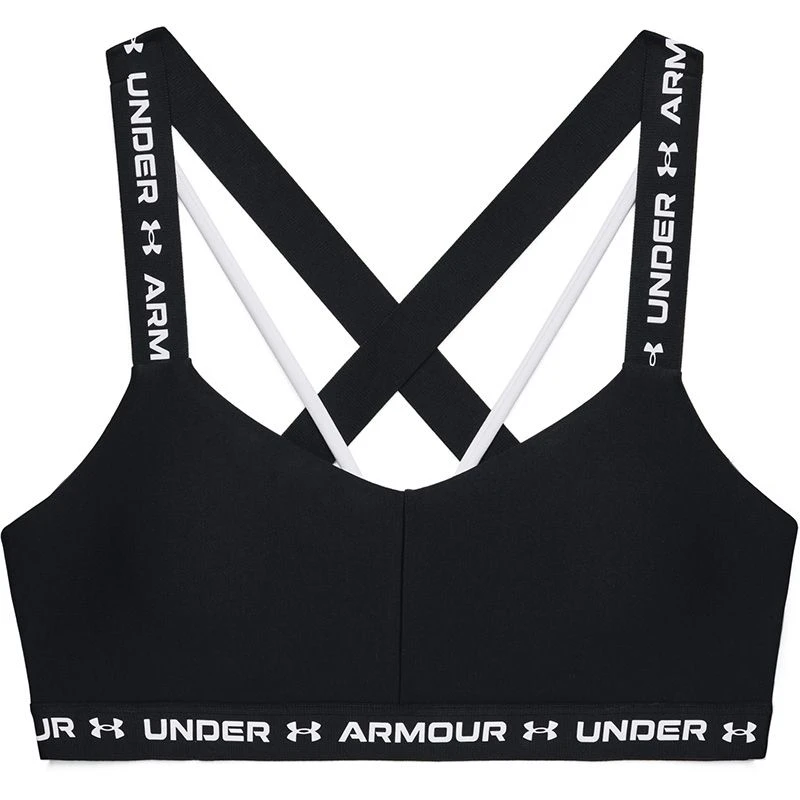 Under Armour Women's Cross Back Low Sports Bra Black / White Under Armour Women's Cross Back Low Sports Bra Black / White -Sports Clothing Store s7.v5 1361033 001 ldf sl