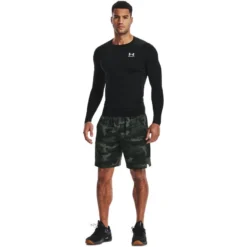 Under Armour Men's HeatGear® Armour Long Sleeve T-Shirt Black / White
