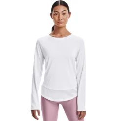 Under Armour Women's UA Tech™ Vent Long Sleeve T-Shirt White / Black