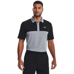 Under Armour Men's Performance 3.0 Colour Block Polo Steel / Black