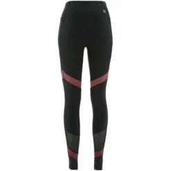 Women's Savannah 7/8 Length Tights Black / Burgundy -Sports Clothing Store savannah 176 7 8 lenght tights blk blk mesh burgundy foxglove 3